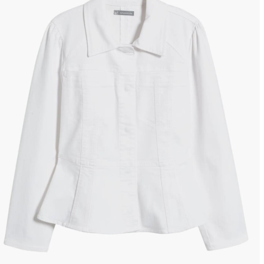 Wit & Wisdom Fit and Flare Trucker Denim Collar Jacket - Picture 5 of 5